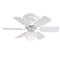 Westinghouse Petite 30" 6-Blade Wht Indoor Ceiling Fan w/Dimmable LED Light Fixture 7230800 - alternate 1